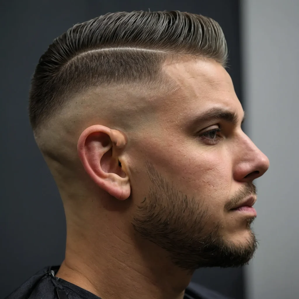 Taper Fade with Design Lineman with subtl