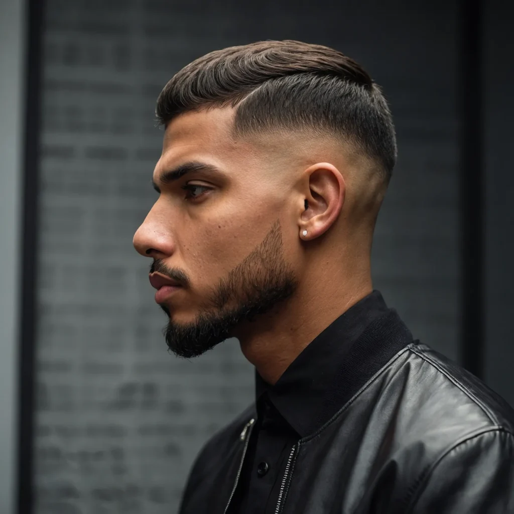 Taper Fade with French Cropman with blunt (1)