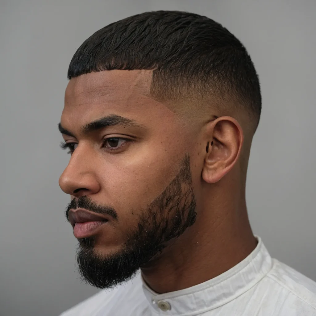 Taper Fade with French Cropman with blunt