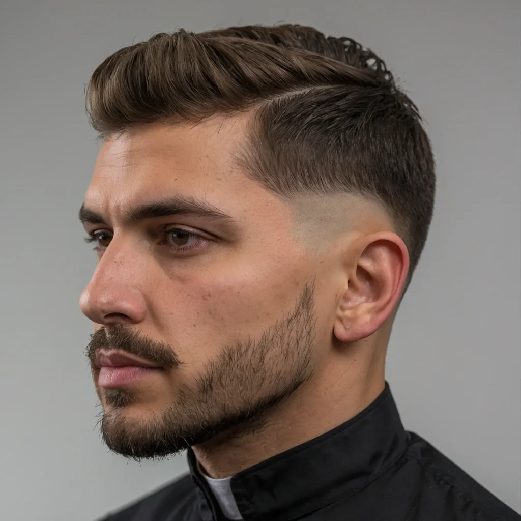 Taper Fade with Mini Fringeman with short