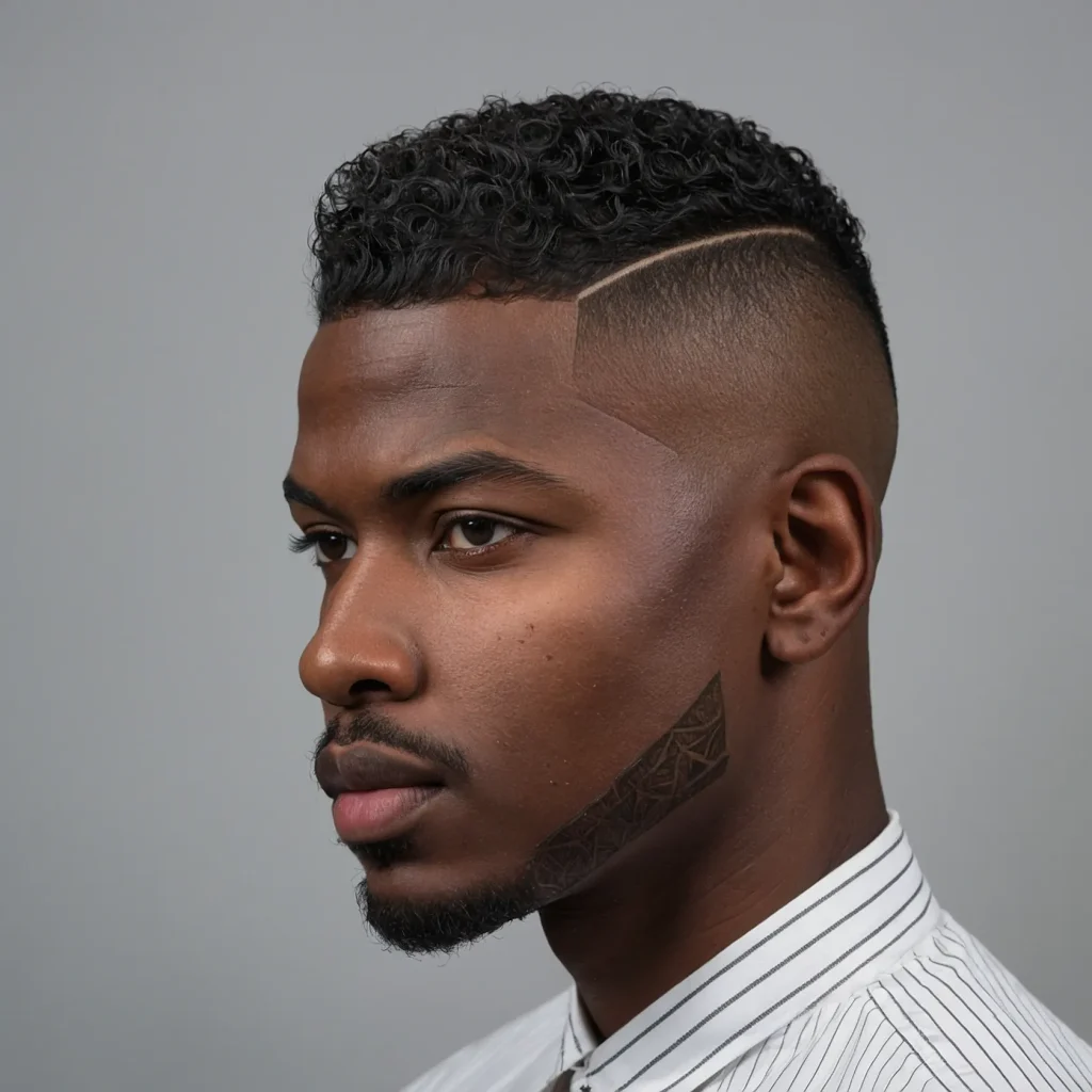Taper Fade with Part LineDefined part shaved 0