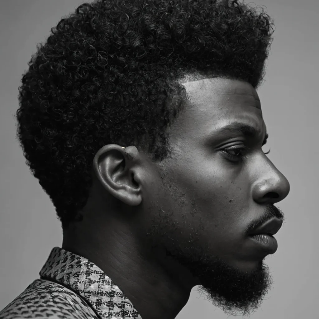 Taper Fade with Short Afroman with compac