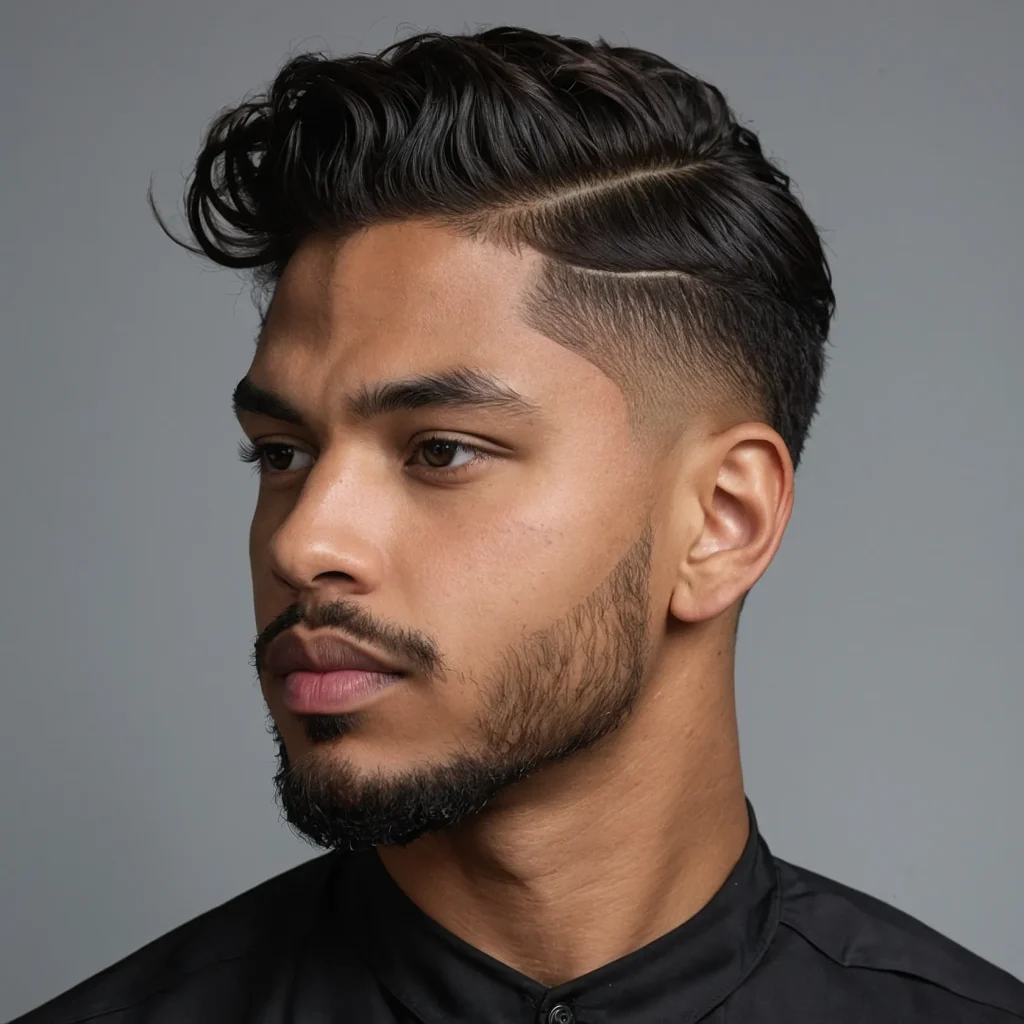 Taper Fade with Side SweepSideswept natural h