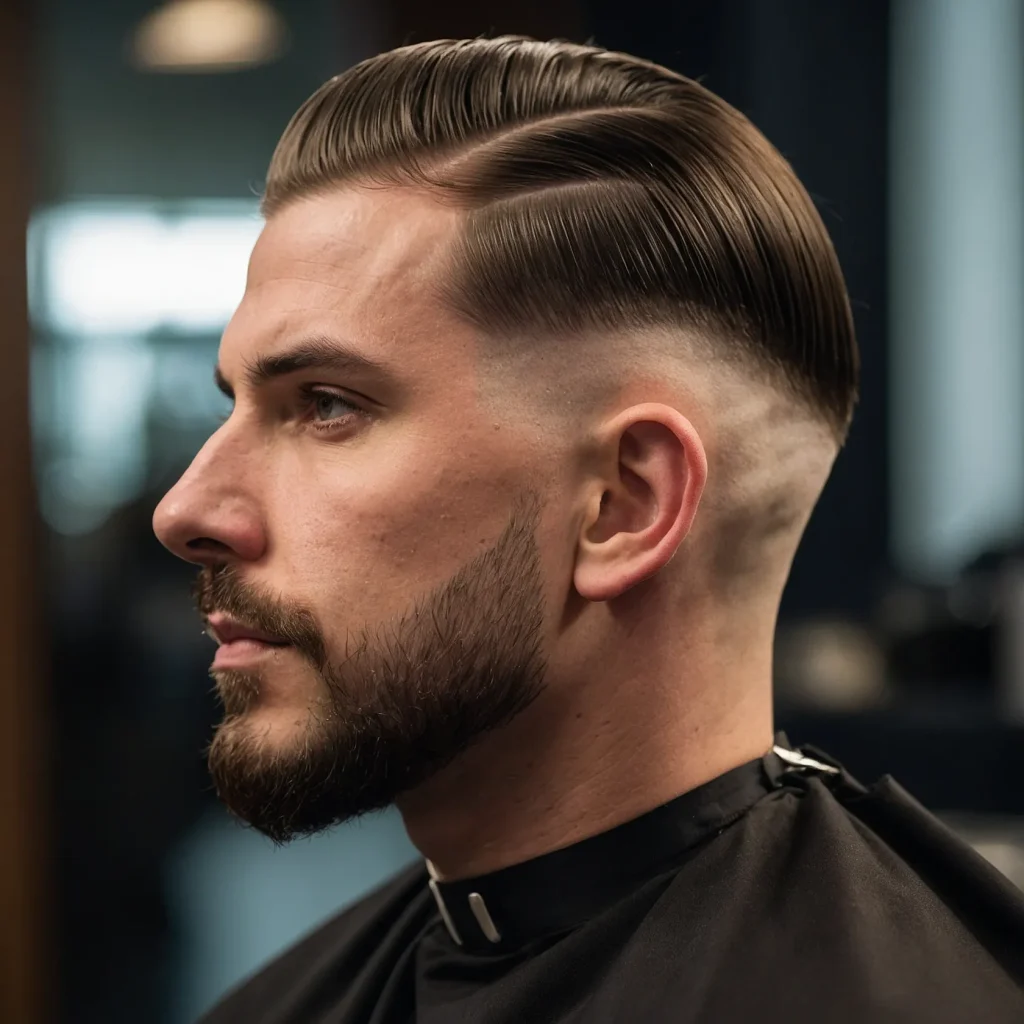 Taper Fade with Slick Side Sweepman with m