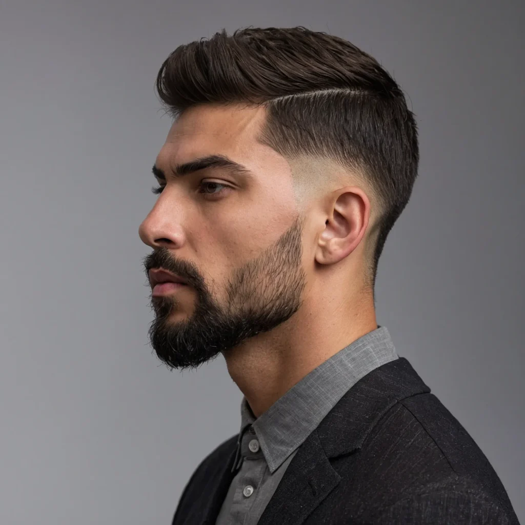 Taper Fade with Textured Cropman with tex