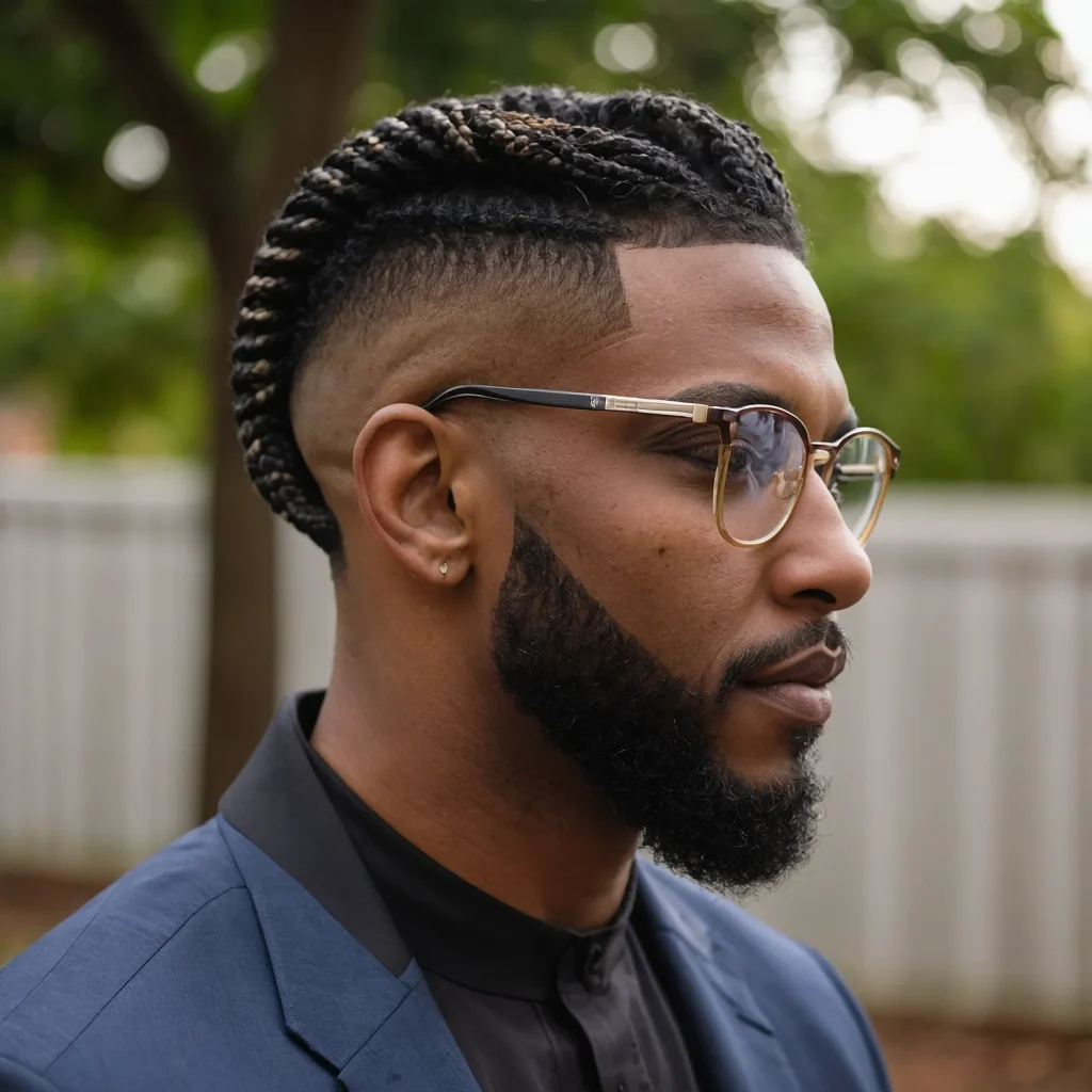 Temple Fade with Gentle Twist TopTwists on to