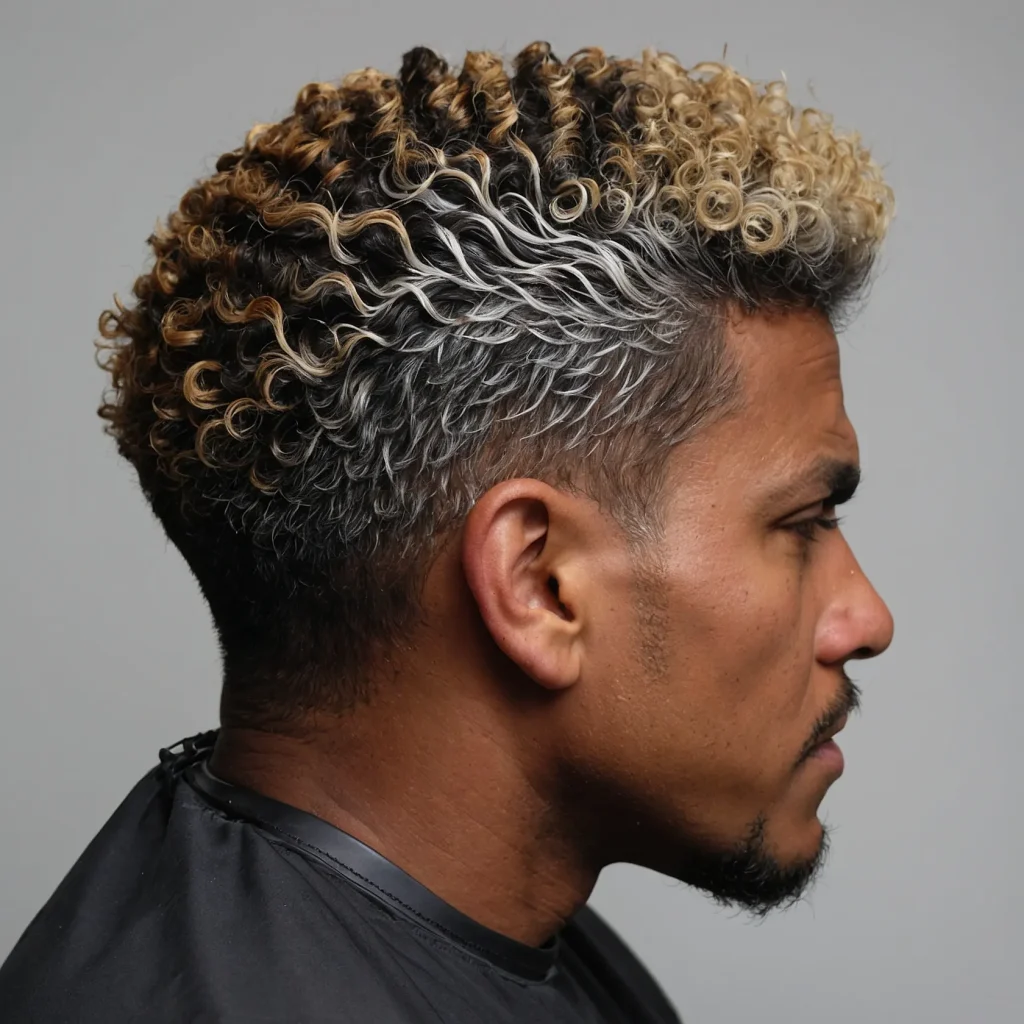 Tight Coil Top Burst FadeTight coiled textur 0