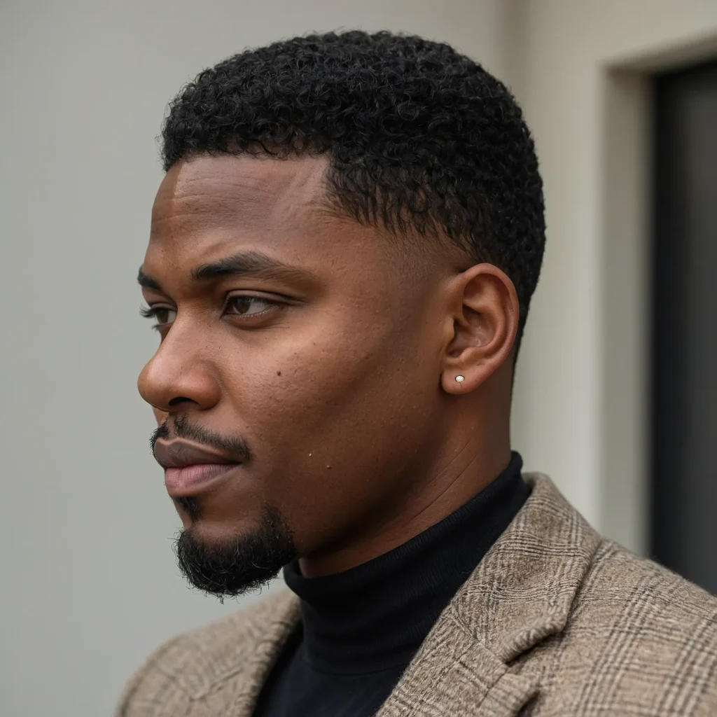 Black man with clean classic low taper