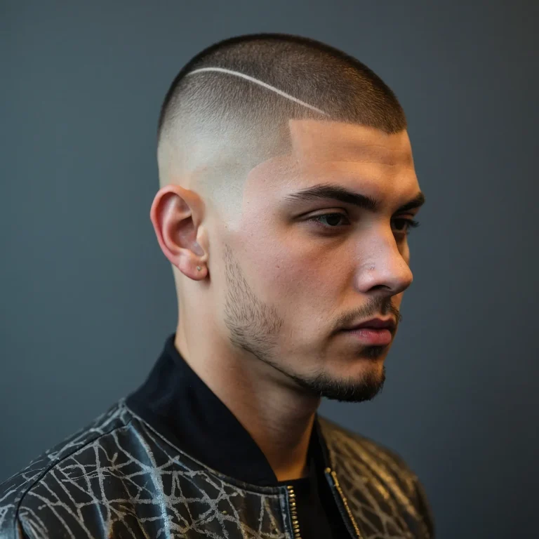 Buzz Cut Fade with Side Designbuzz cut with 2