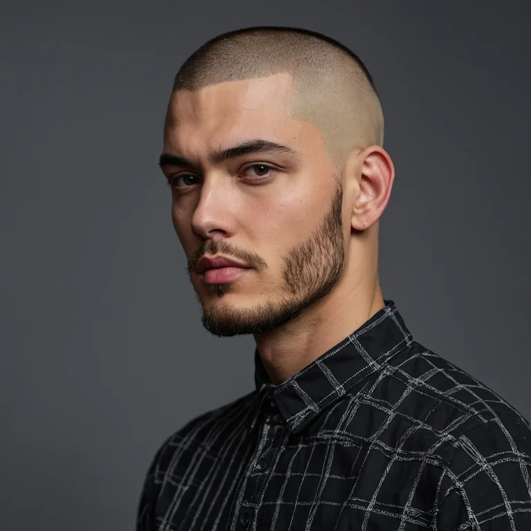 Buzz Cut with Hard Partbuzz cut with prec 2