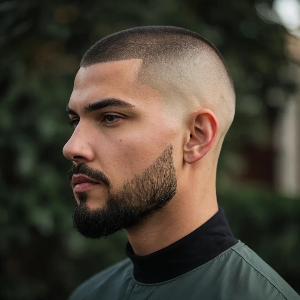 Buzz Cut with Low Fademan with sharp buzz 2