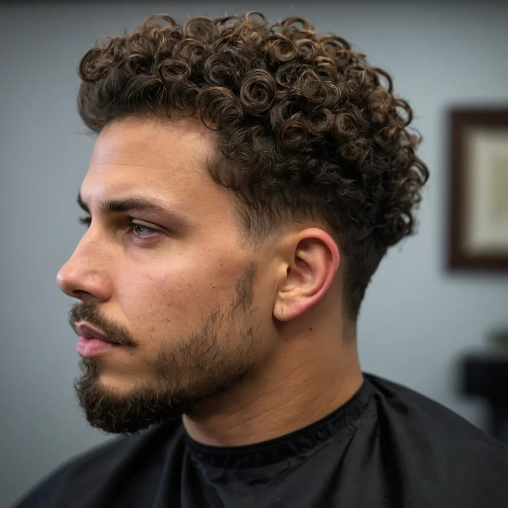 Curly Top Low Taper Fademan with shorttome 2