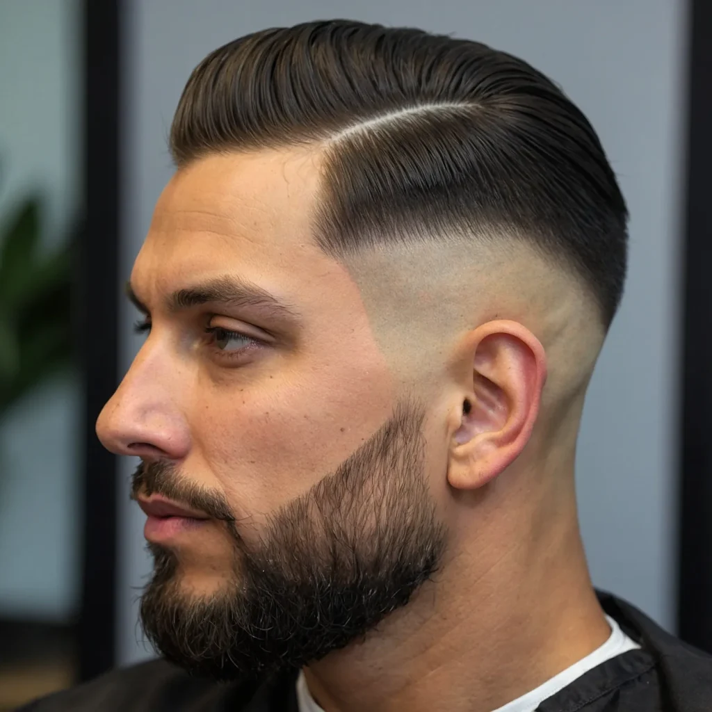 Low Taper Fade with Comb Overneat comb ove 2