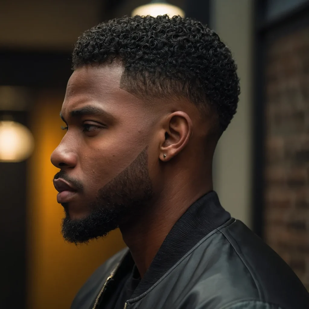 Low Taper Fade with Skin FinishBlack man wi