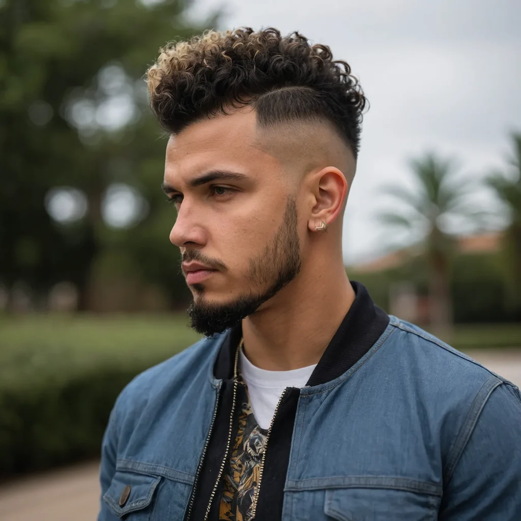 Mini Mohawk Curly Top Low Fademan with m 2