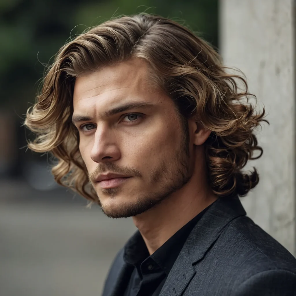 Side Swept Wavesman with mediumlength wavy 2