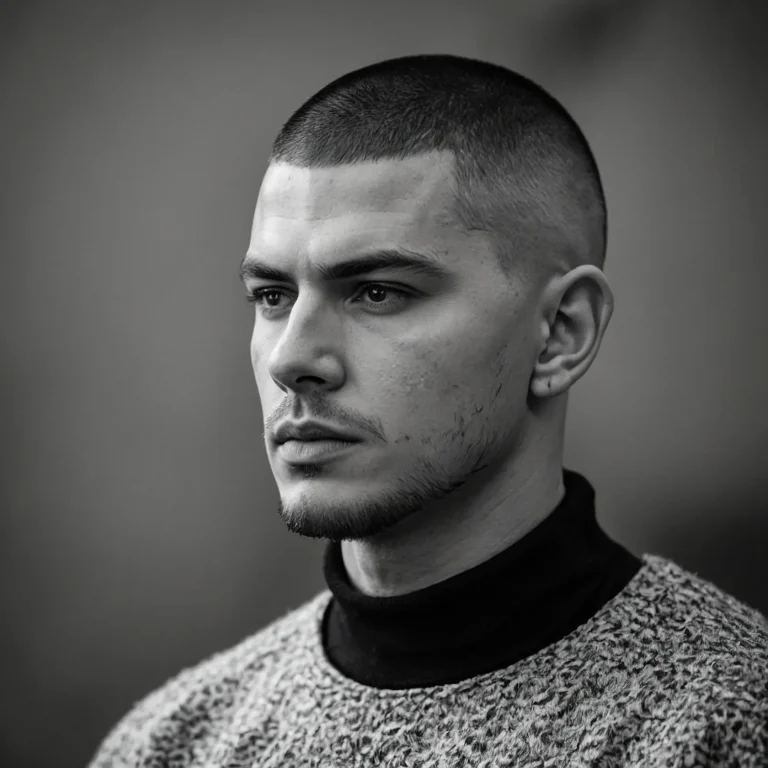 Tapered Buzz Cutclean buzz cut on man wit 2