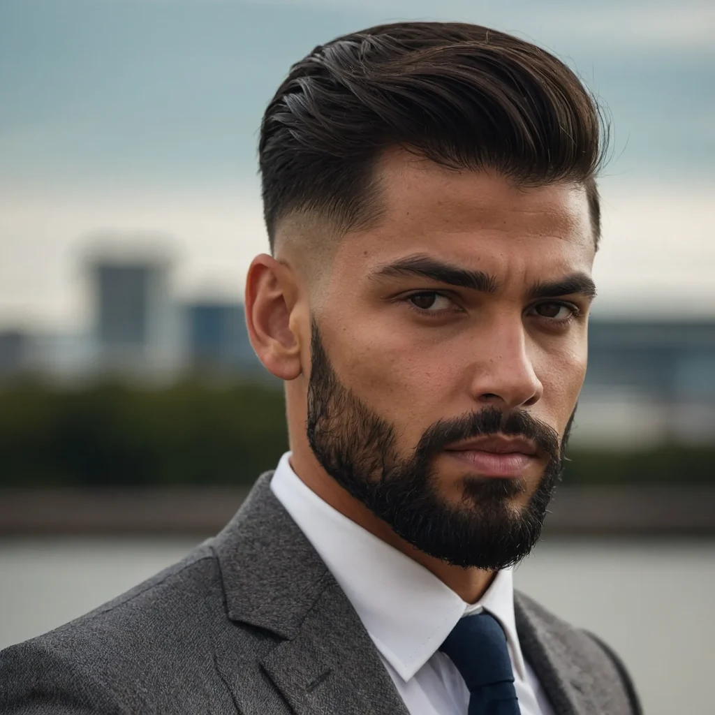 man with classic side part styled neatly 2