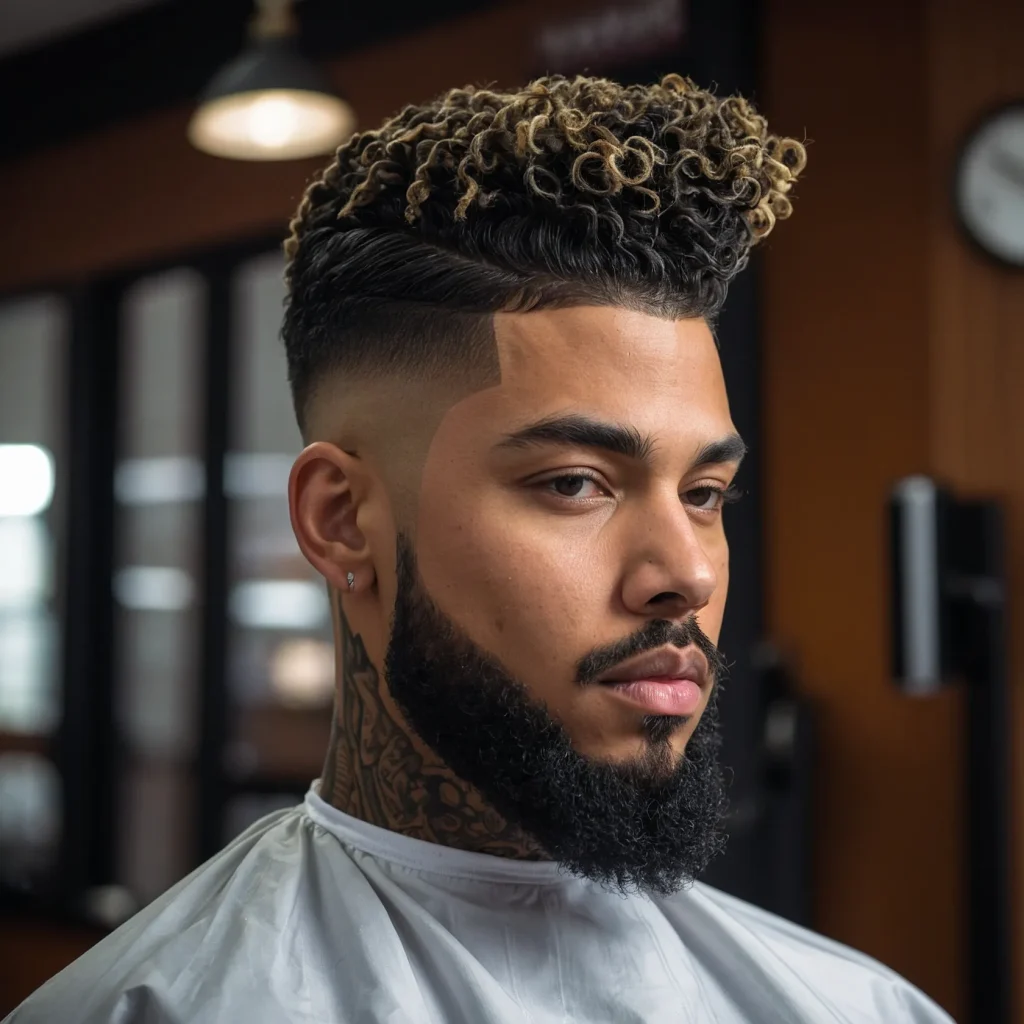 1Drop Fade with Sponge TwistsDefined sponge 3