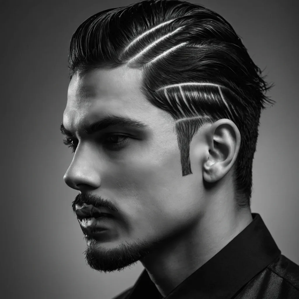 20 Burst Fade with Waves and Razor LinePrompt 3