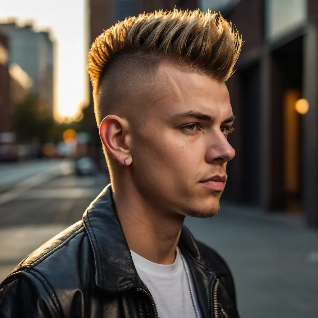 3 Burst Fade MohawkPromptyoung man with s 3