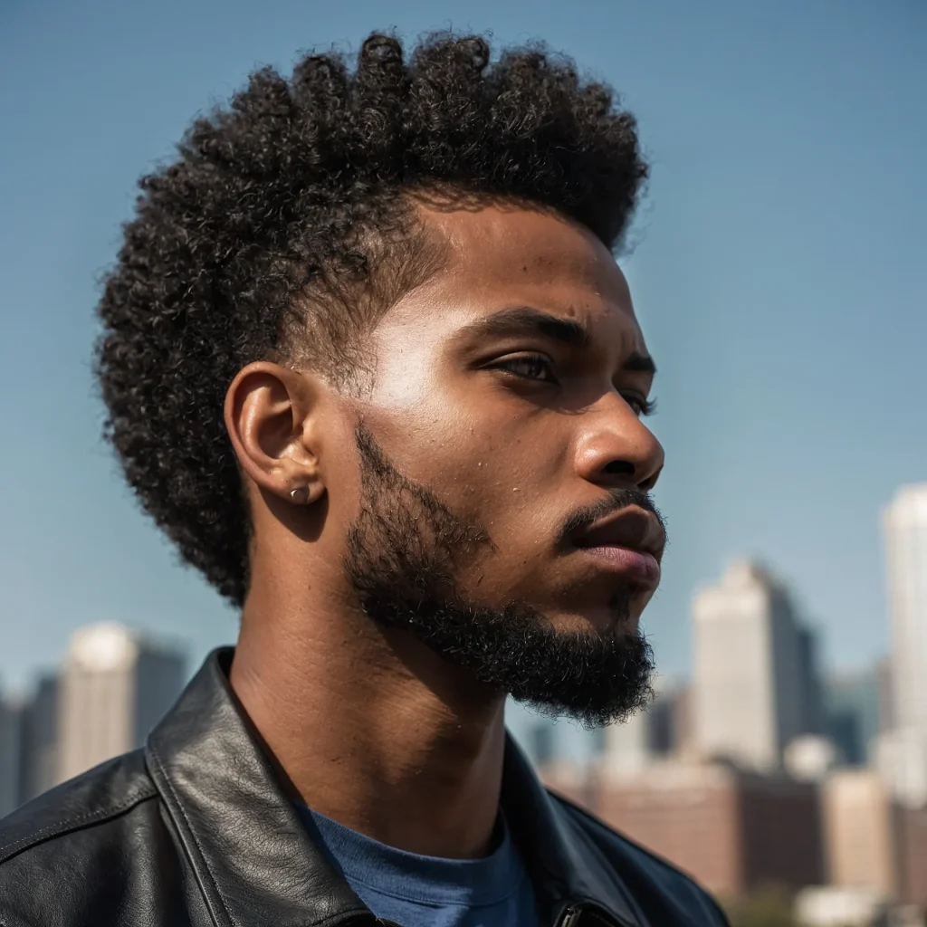 8 Burst Taper Fade AfroPromptMan with natural 0