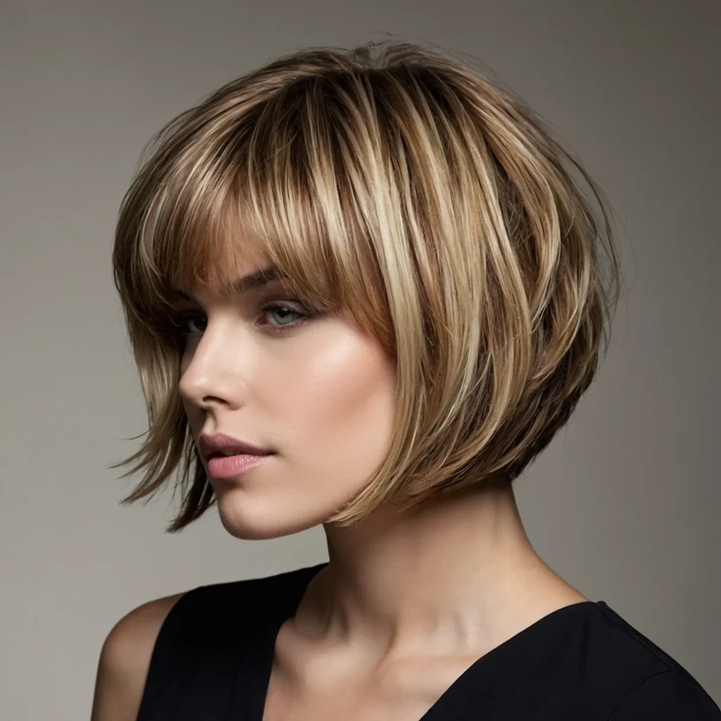 A chic and elegant swept bob haircut styled f 3