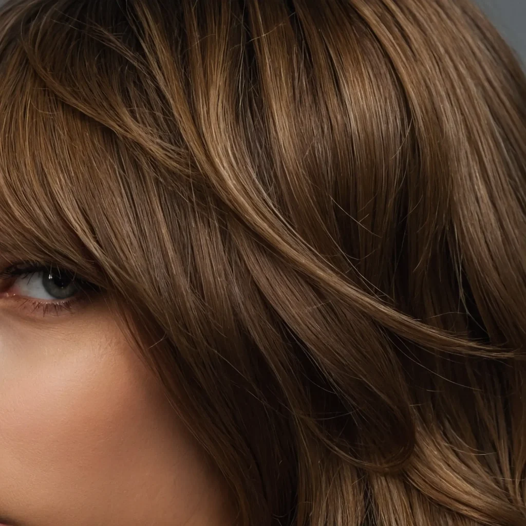 A closeup portrait of a person with a stylish 1