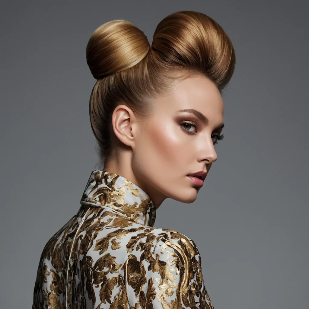 A fashionable woman with sculptural voluminou 2