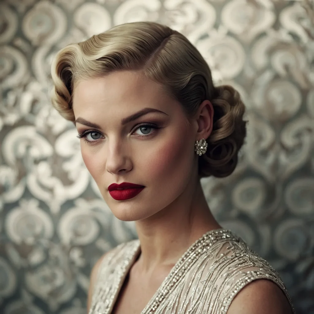 A highly realistic portrait of a woman styled 3