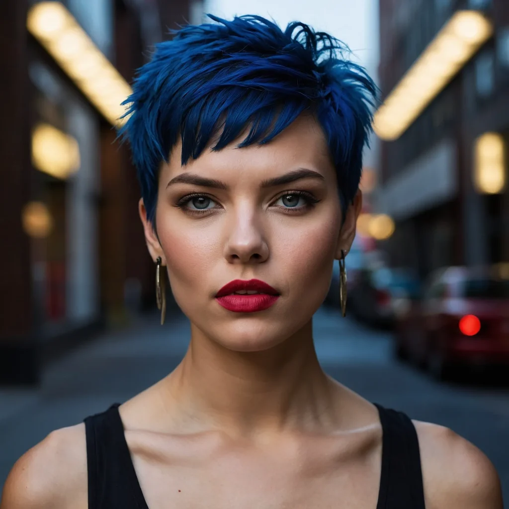 A hyperrealistic portrait of a woman with a P 1