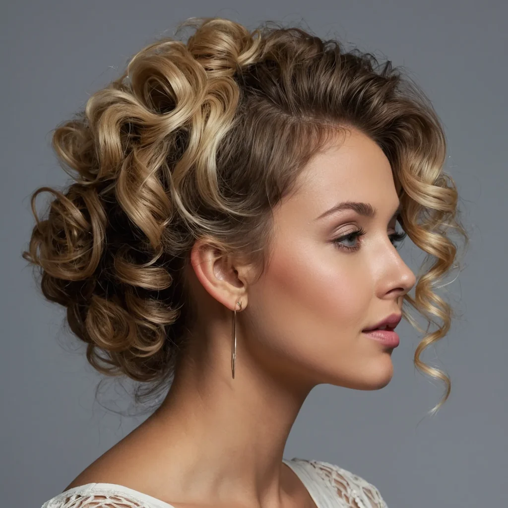 A natural elegant curly loose updo hairstyle 3