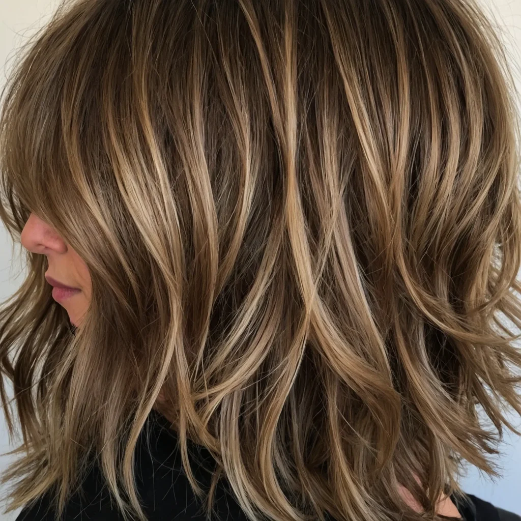 A naturallooking modern textured shag haircut 3