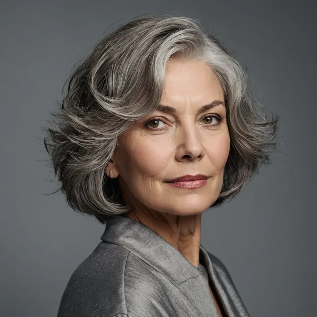 A realistic closeup of a middleaged woman wit 1