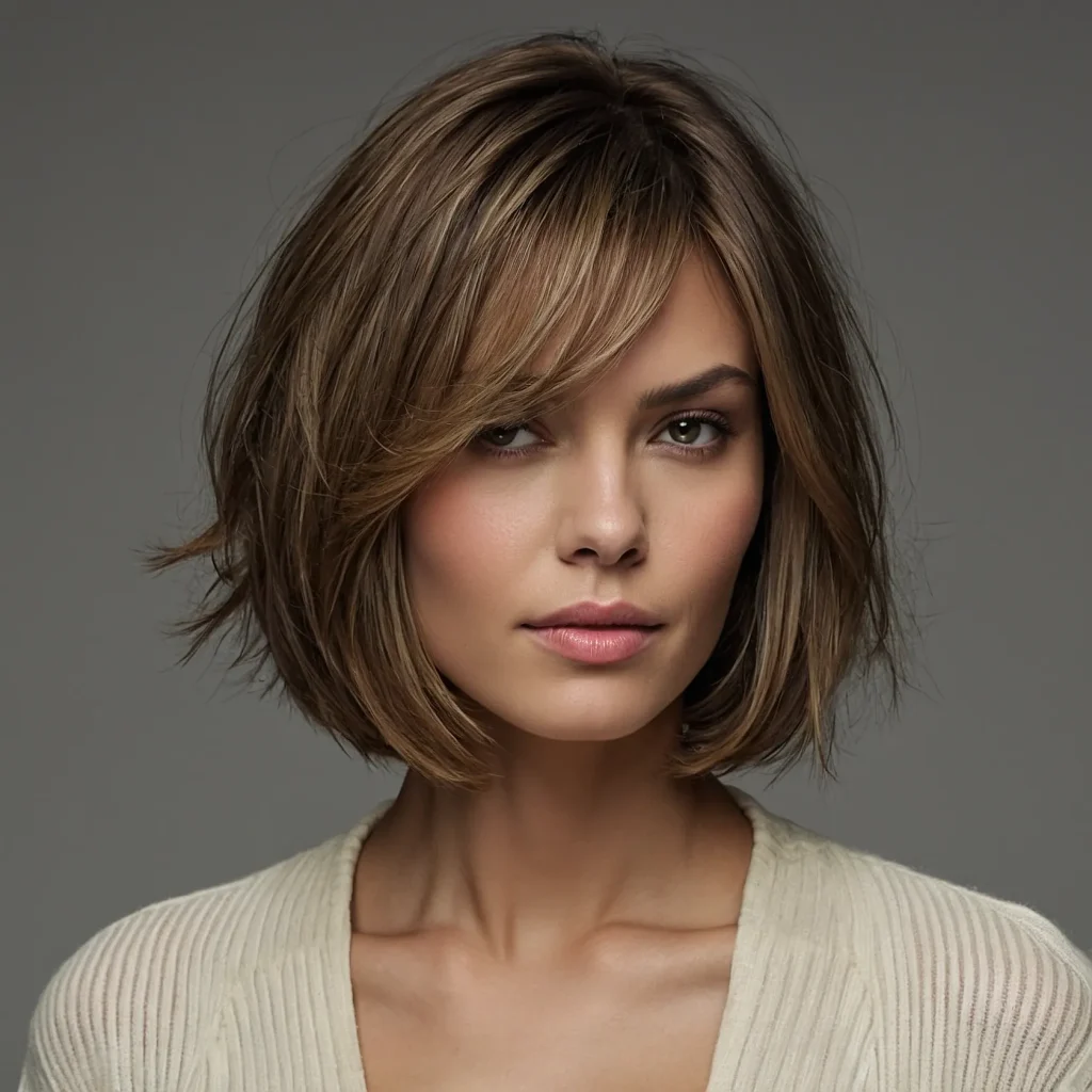 A realistic closeup portrait of a woman with 2