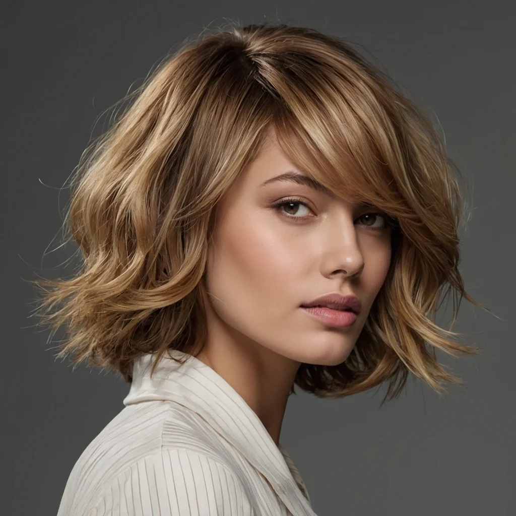 A realistic hairstyle photo of a modern woman 2