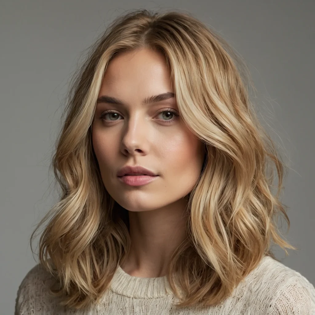 A realistic photo of a white woman with soft 2