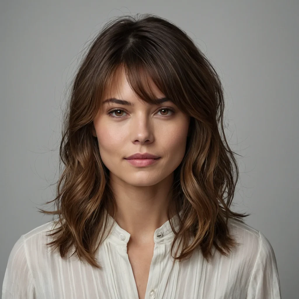 A realistic portrait of a person with mediuml 3