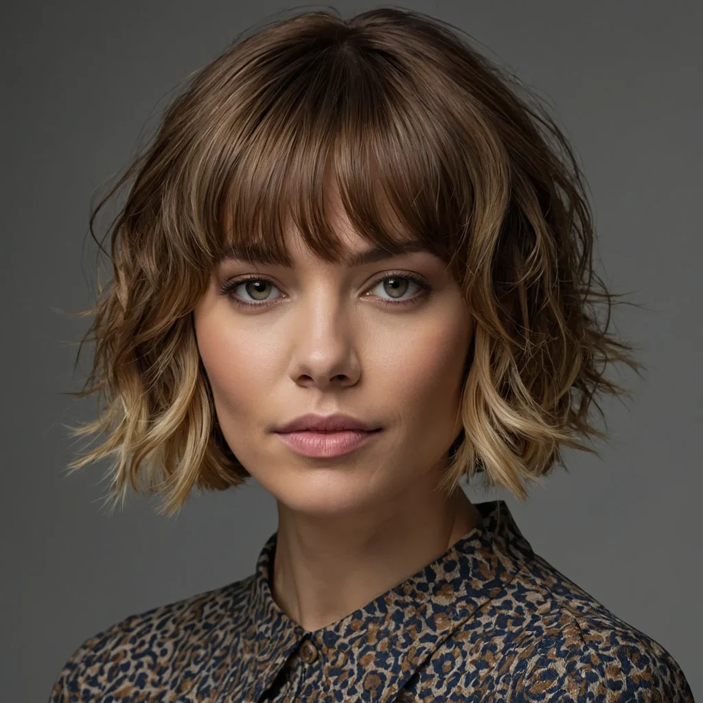 A realistic portrait of a woman with a bixie 3