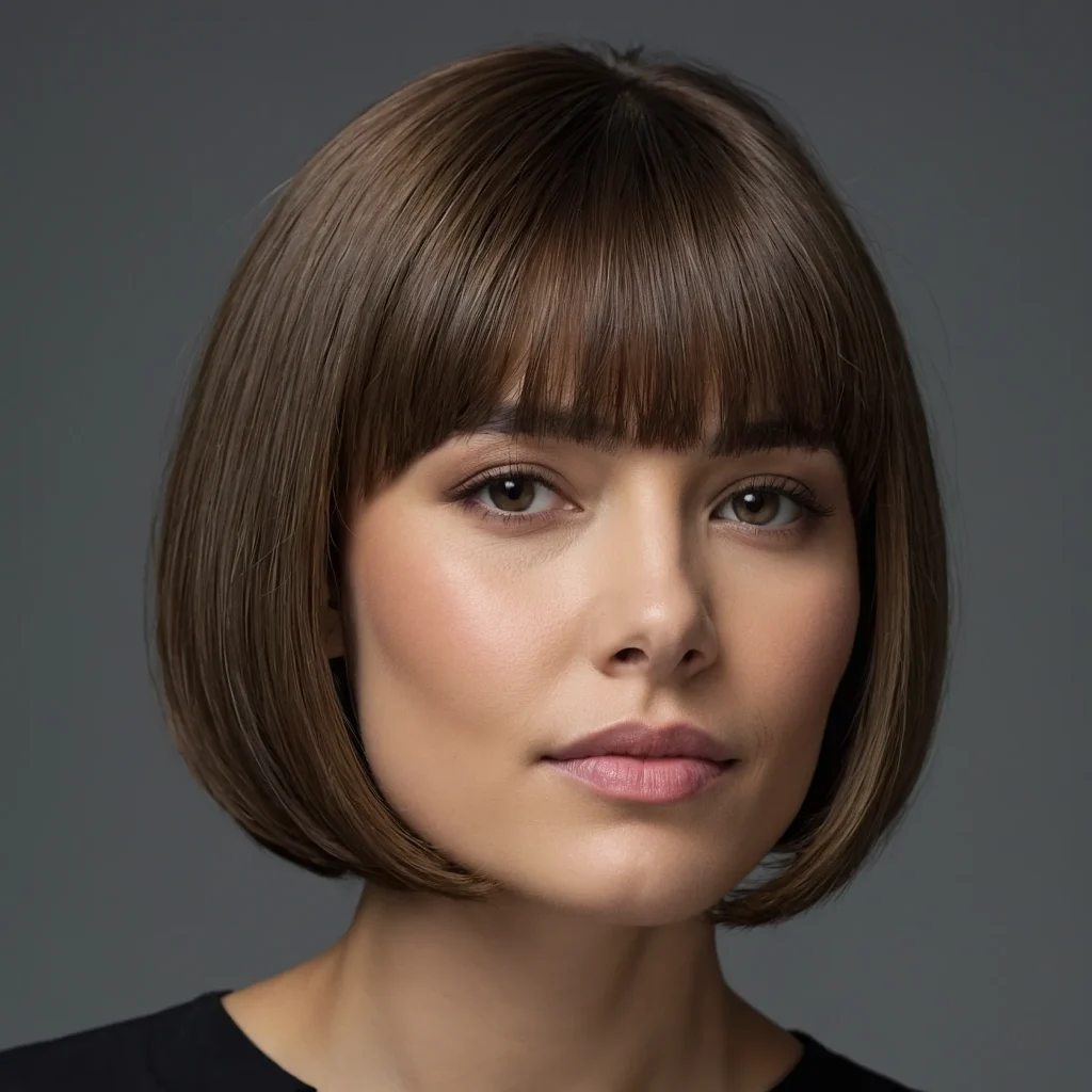 A realistic portrait of a woman with a chic j 3