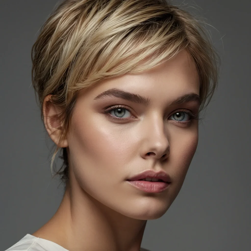A realistic portrait of a woman with a deep s 2