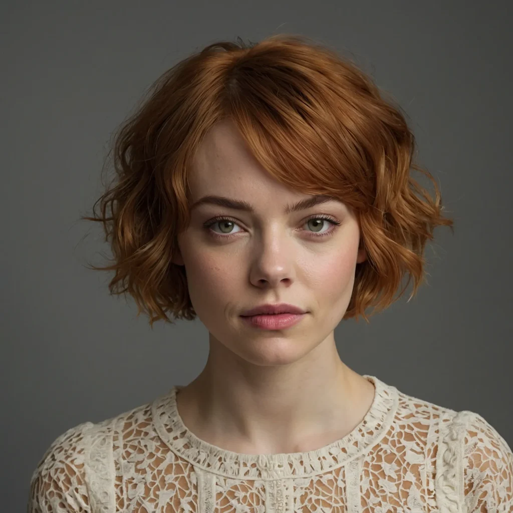 A realistic portrait of a woman with a growno 1
