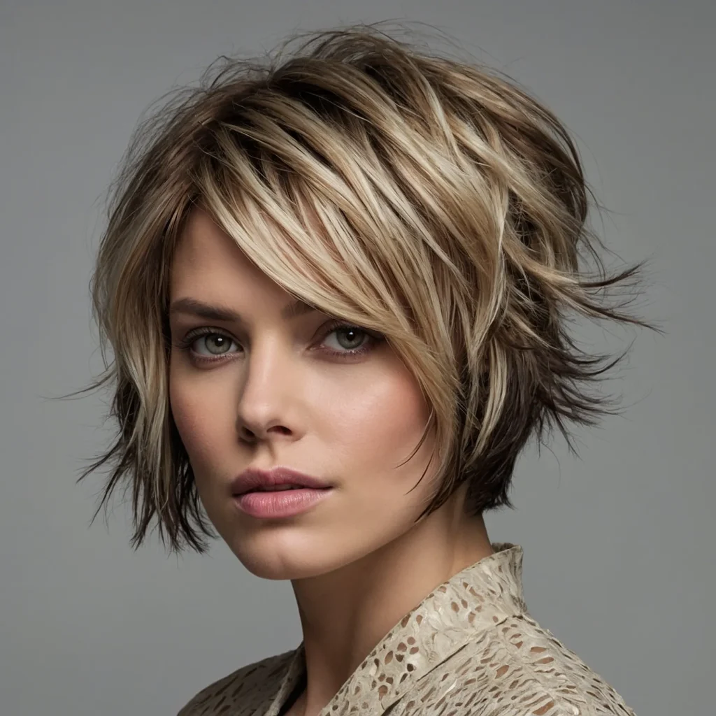 A realistic portrait of a woman with a heavil 2