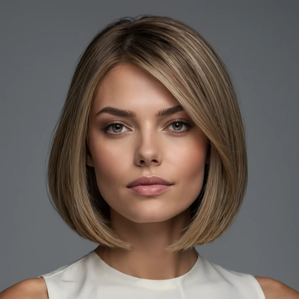 A realistic portrait of a woman with a middle 3