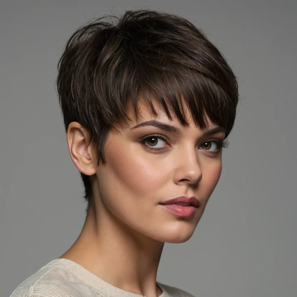 A realistic portrait of a woman with a modern 2 (2)