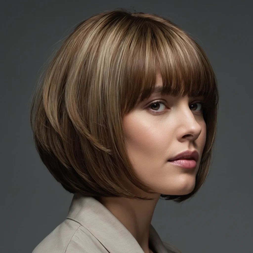 A realistic portrait of a woman with a pointc 3