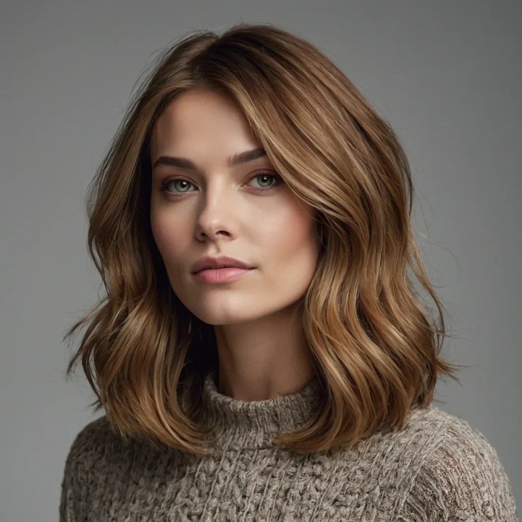 A realistic portrait of a woman with a sidepa 3