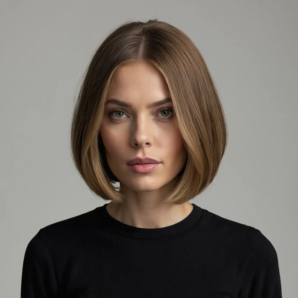 A realistic portrait of a woman with a sleek 3 (1)