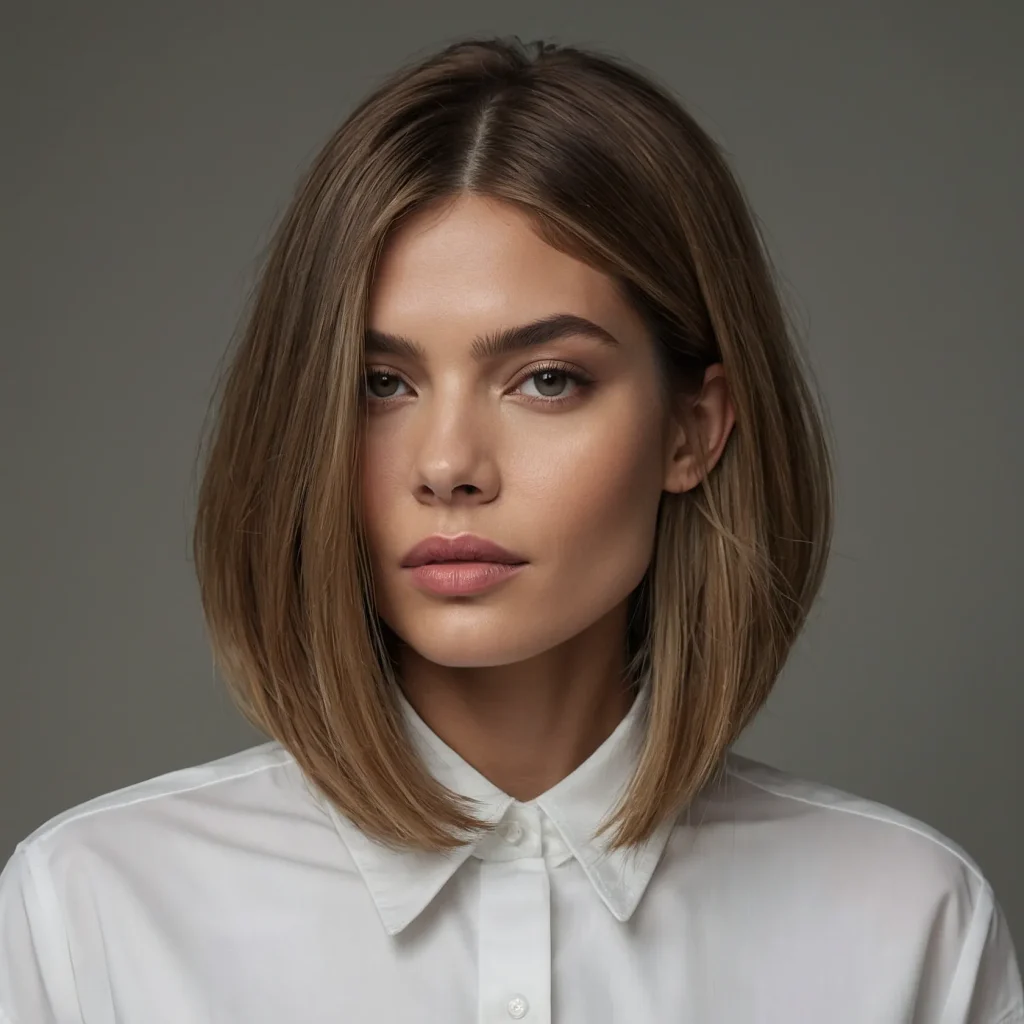 A realistic portrait of a woman with a sleek 3 (2)