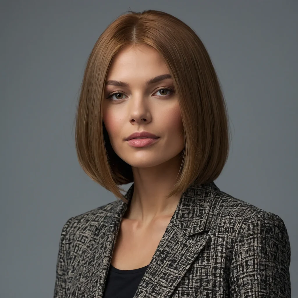 A realistic portrait of a woman with a sleek 3 (3)